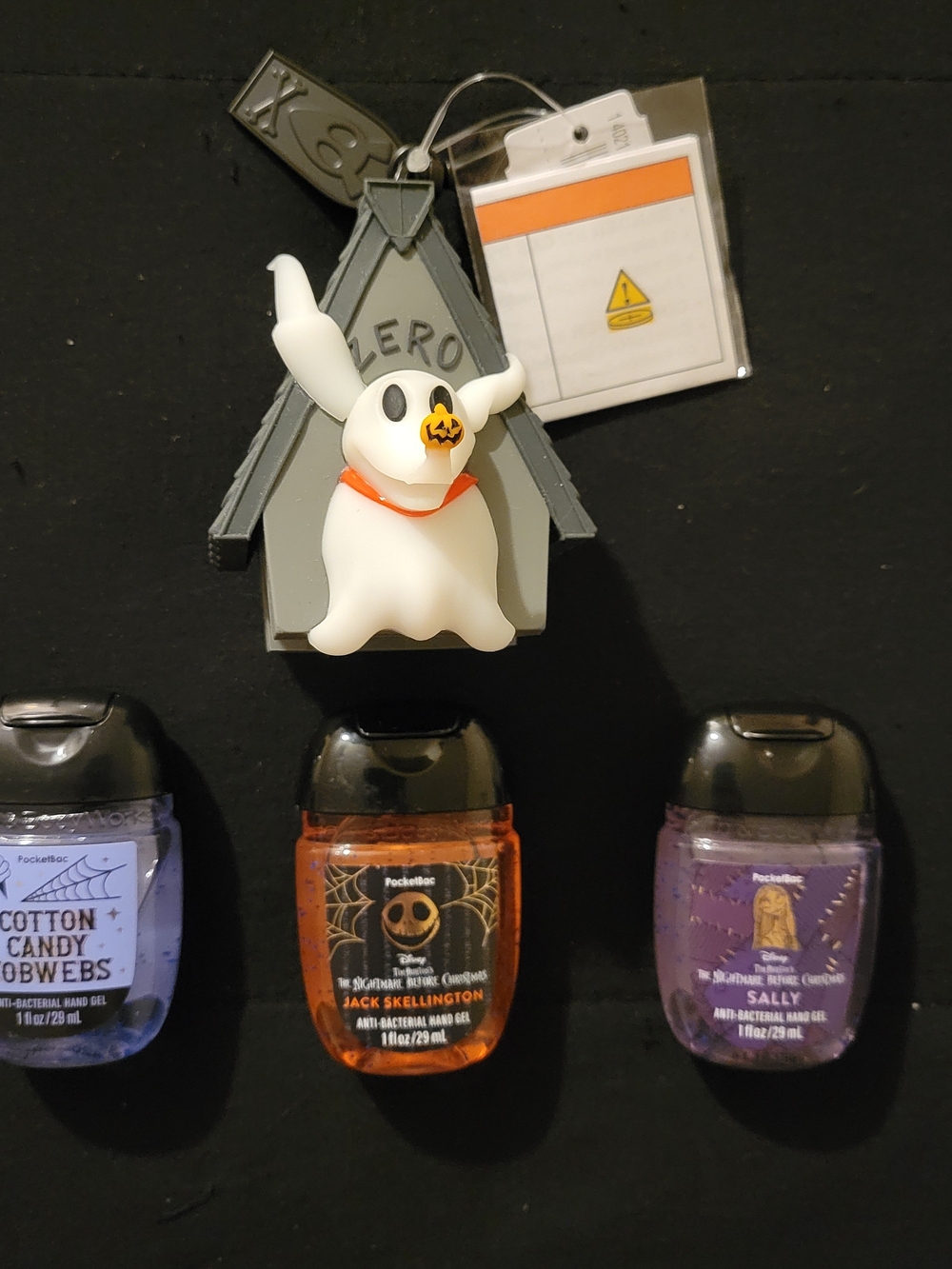 Bath&Body Works Nightmare Before Christmas LightUp Zero PocketBac & 3 Sanitizer
